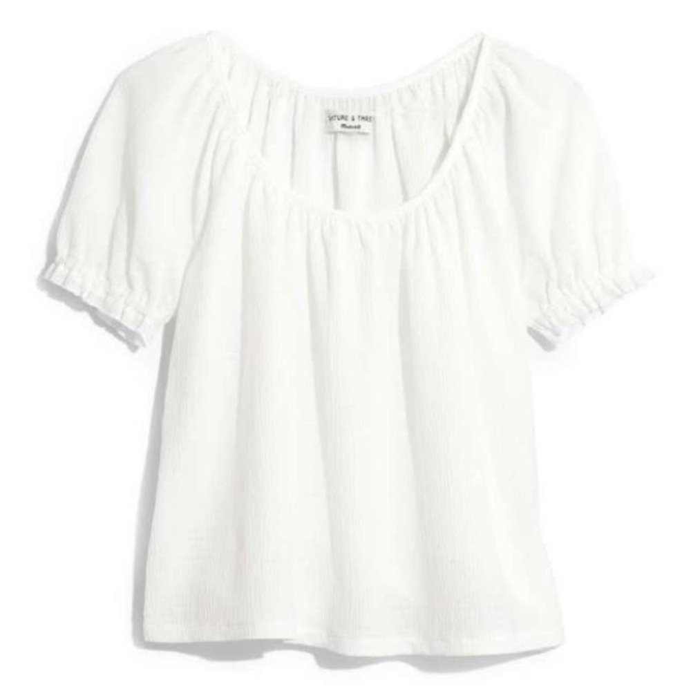 MADEWELL TEXTURE AND THREAD PEASANT TOP NWT